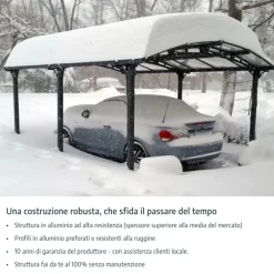 Canopia Arcadia Carport in Alluminio 3.6 X 13 m