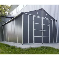 Canopia Yukon Casetta Da Giardino in Policarbonato 643X332X252 cm Grigio Pavimento Incluso