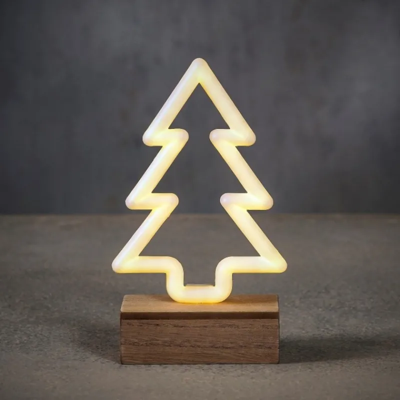 Edelman Decorazione LED a forma di Albero di Natale Bianco Caldo a Batteria con Timer
