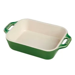 Staub Pirofila Gratin Rettangolare 26 x 17 cm Verde Basilico in Ceramica