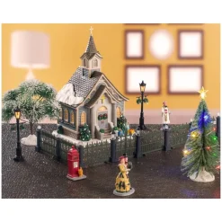 Lemax Small Town Church Set con Alimentatore 4.5V Cod. 56670
